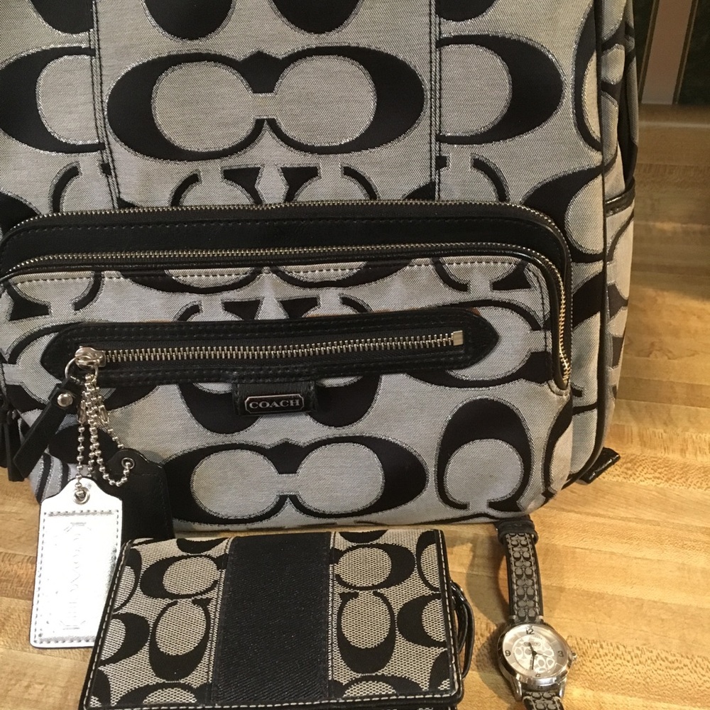 Coach backpack EUC